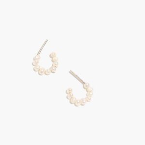 NWT Madewell Fresh Water Pearl Hoops